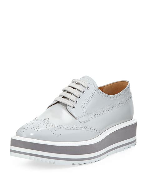 prada brogue platform oxford|Prada lug sole platform sneakers.